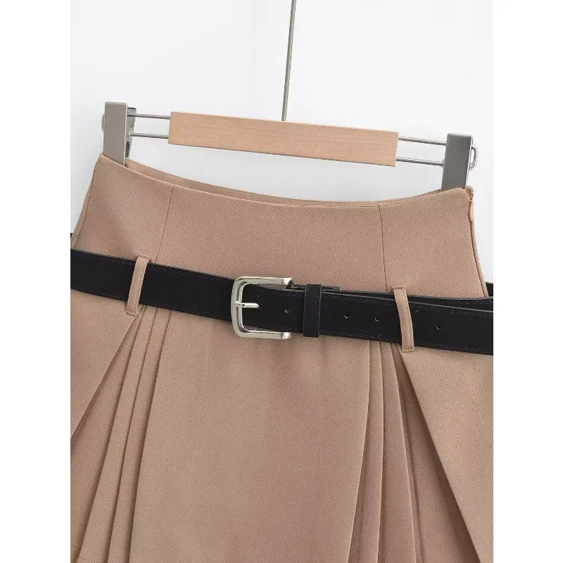 WTempo - Preppy Style Pleated Skirt