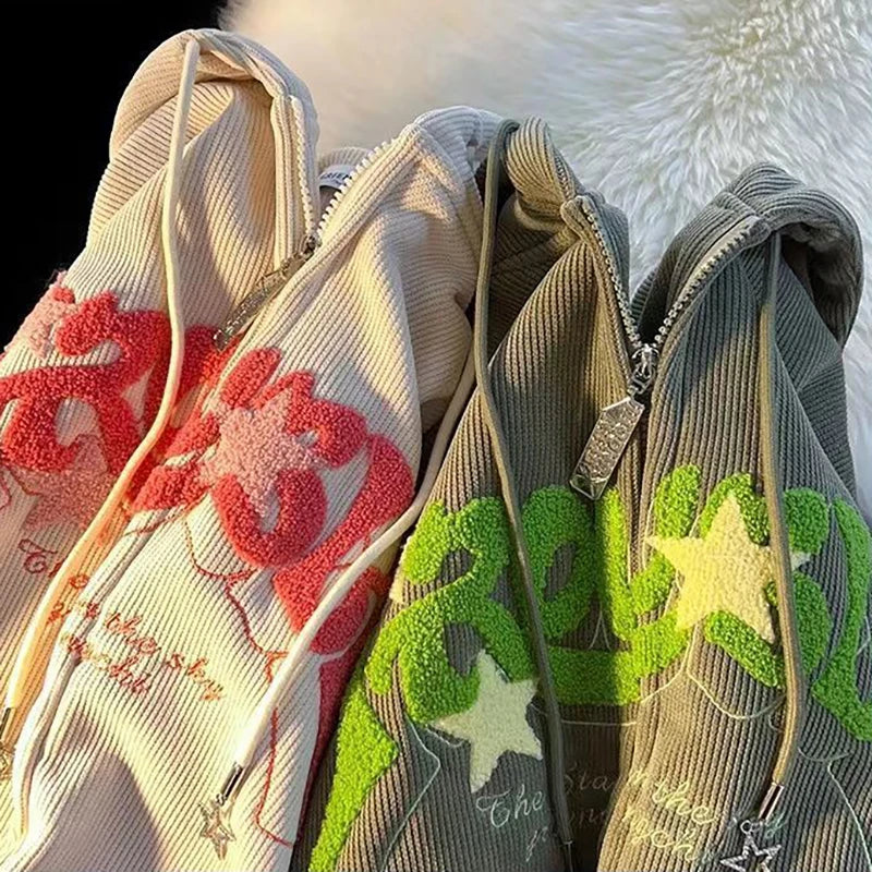 Retro Embroidery Hoodies 