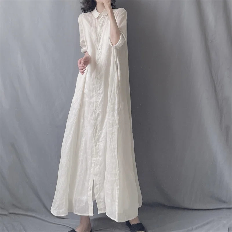 Biglargi - Oversized Long Shirt Dress 