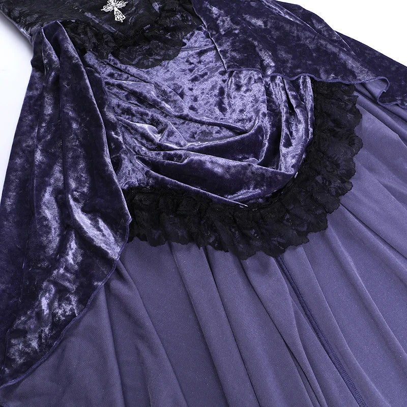 Goth Dark - Velvet A-Line Dress