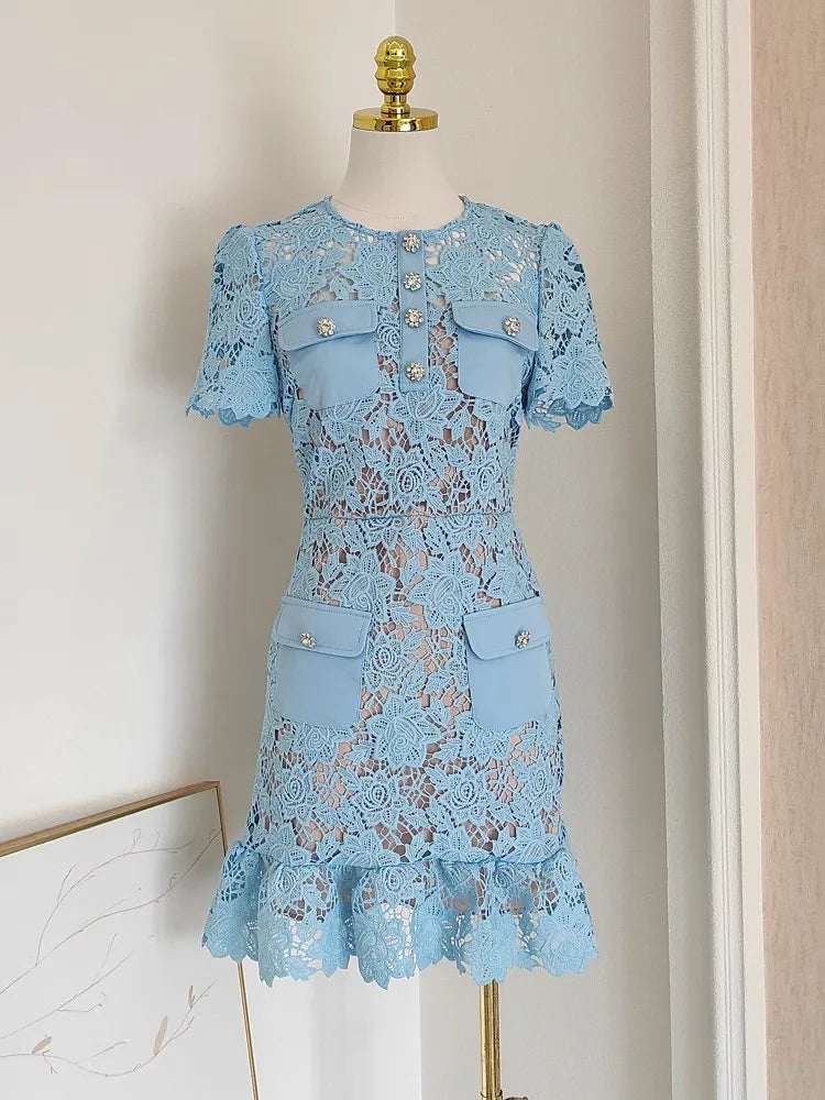 jamerary - Lace Dress with Embroidery