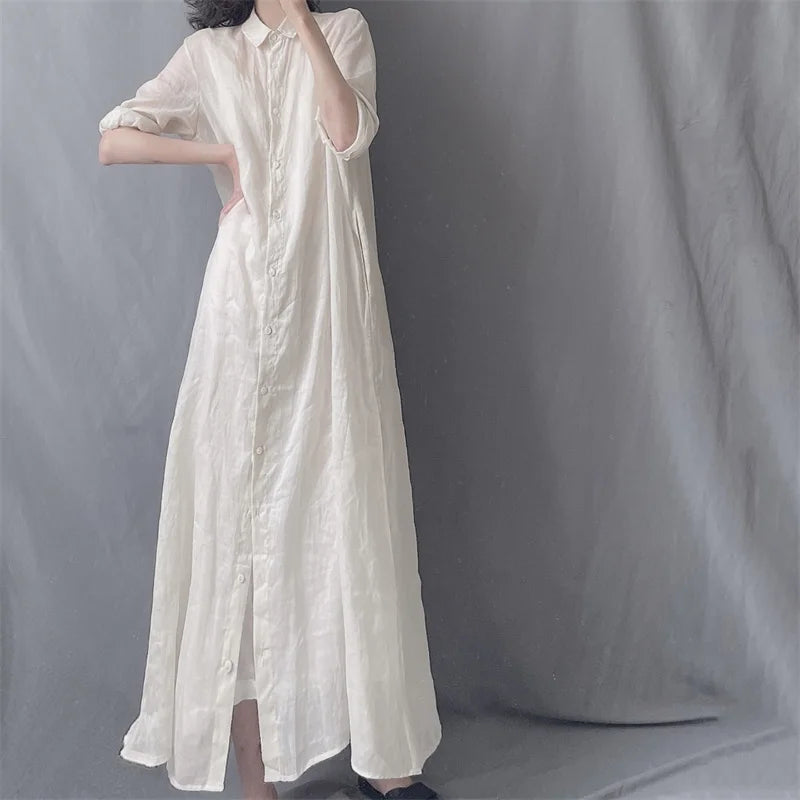 Biglargi - Oversized Long Shirt Dress 