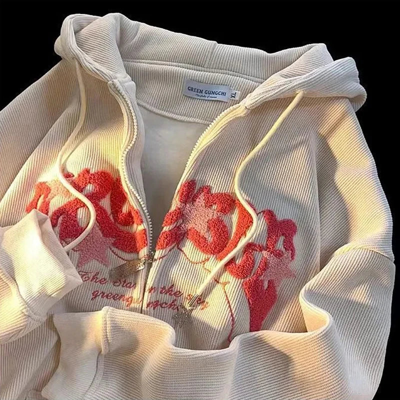 Retro Embroidery Hoodies 