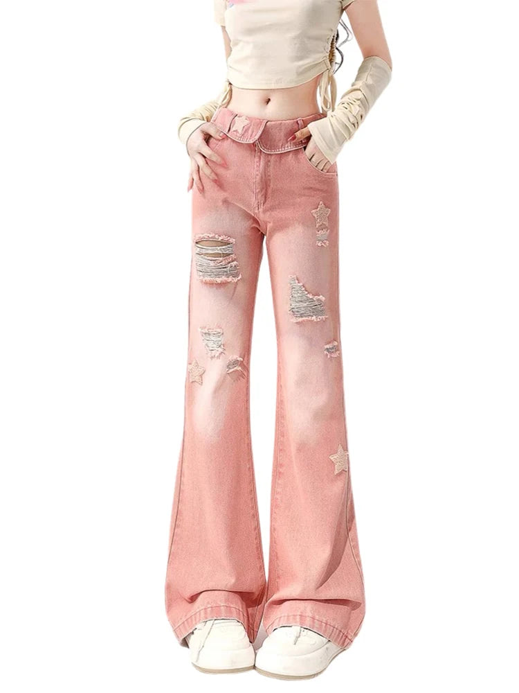 Pink Star Y2K Jeans