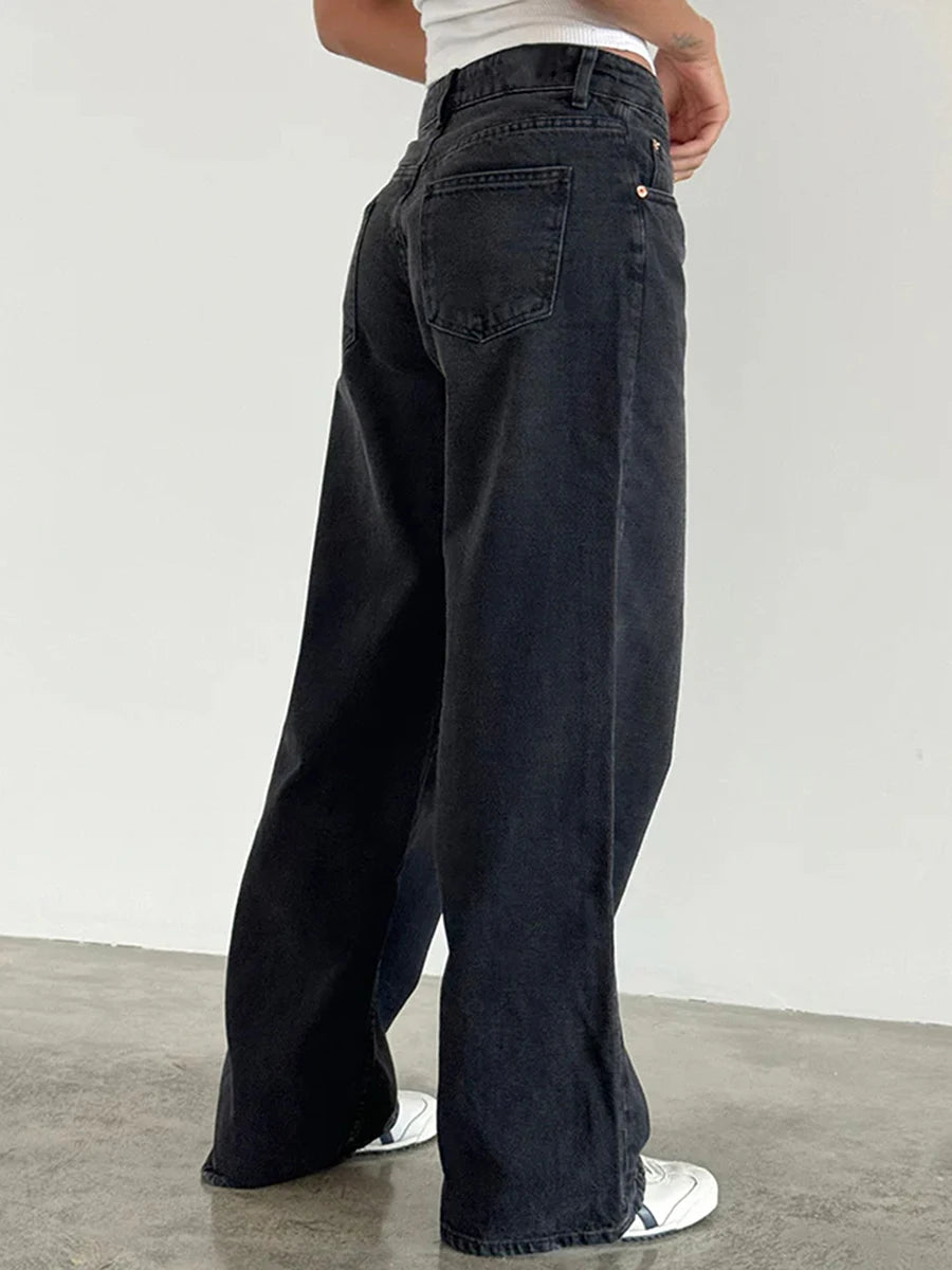 hirigin - Y2K Vintage Low Rise Baggy Jeans