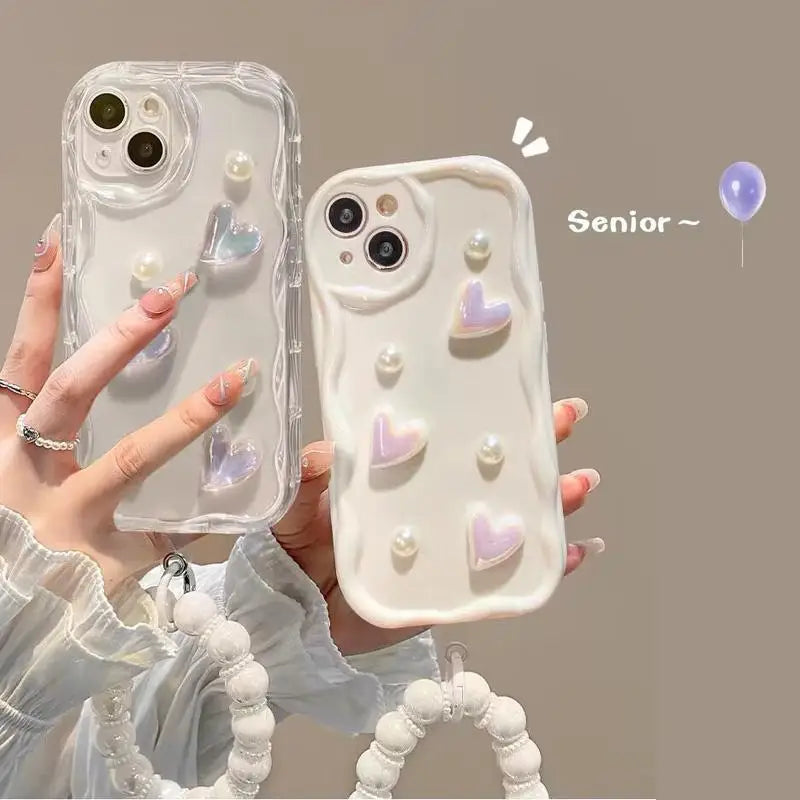 3D heart phone case 