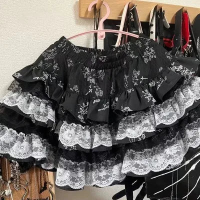 Aivenela - Lolita Gothic Layered Skirt