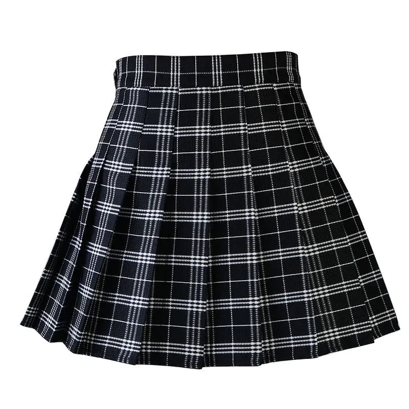 Pleated Plaid Mini Skirt - Preppy Japanese School Uniform