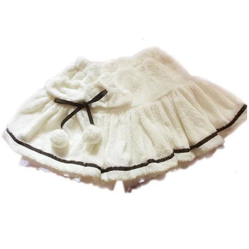 Winter Velvet Mini Pleated Skirt 