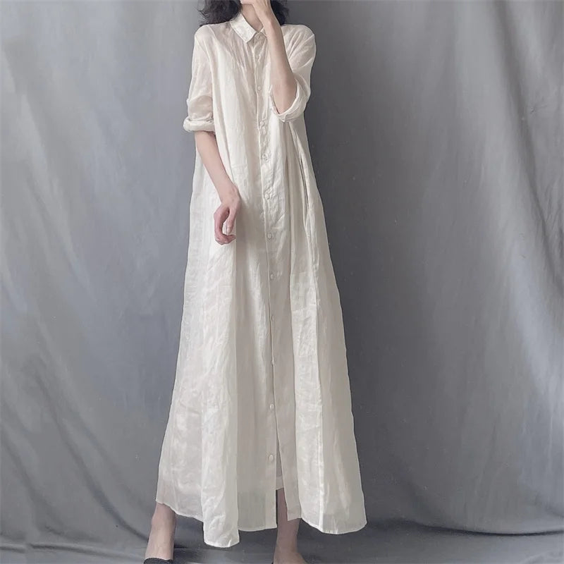 Biglargi - Oversized Long Shirt Dress 