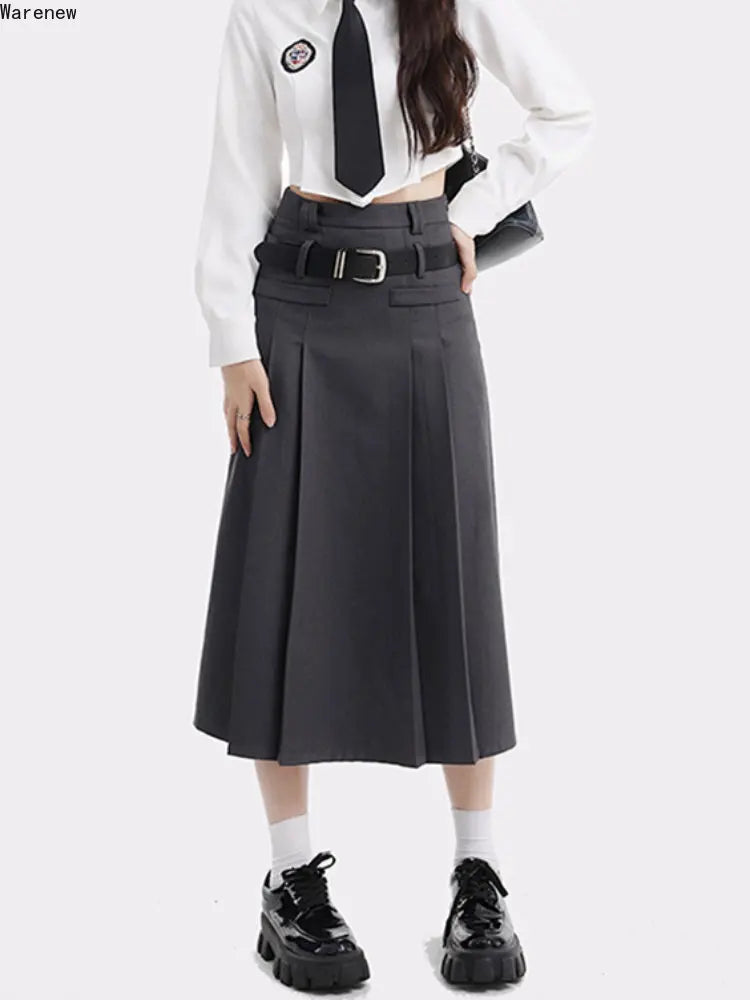 Hayissa - Pleated Long Skirt 