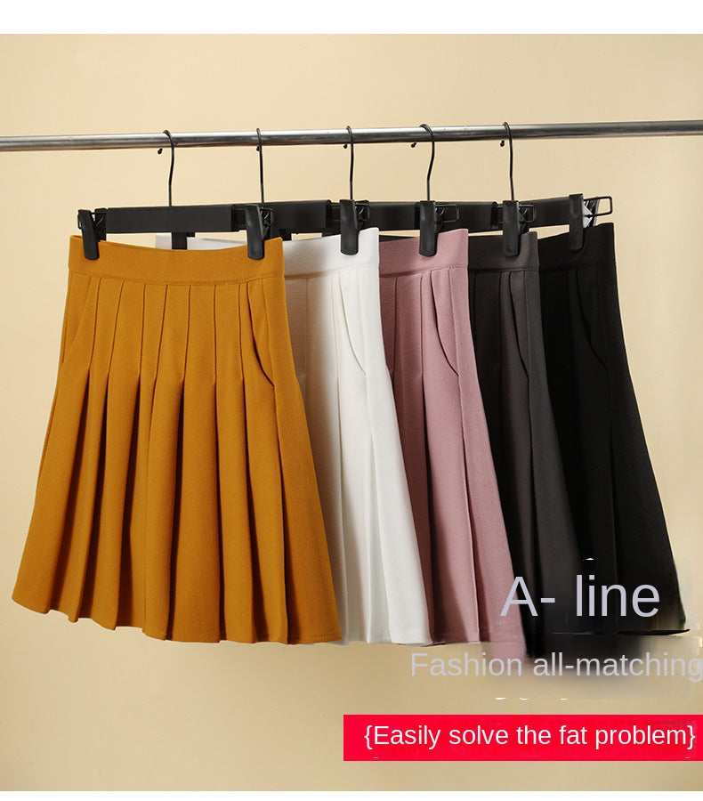 Pleated Skirt with Pockets 