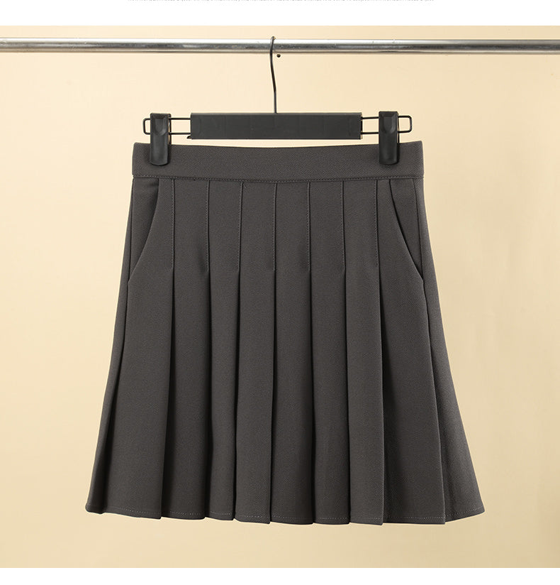 Pleated Skirt with Pockets 