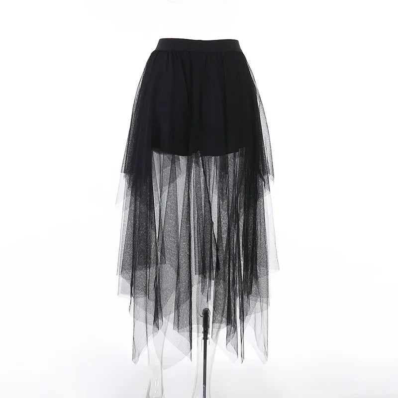 CORLVON - Tulle Midi Skirt 