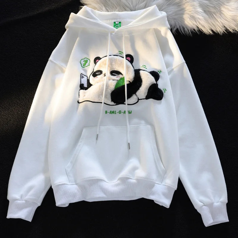 Winter Kawaii Panda Hoodie - Fleece Hooded Sweatshirt for Couples