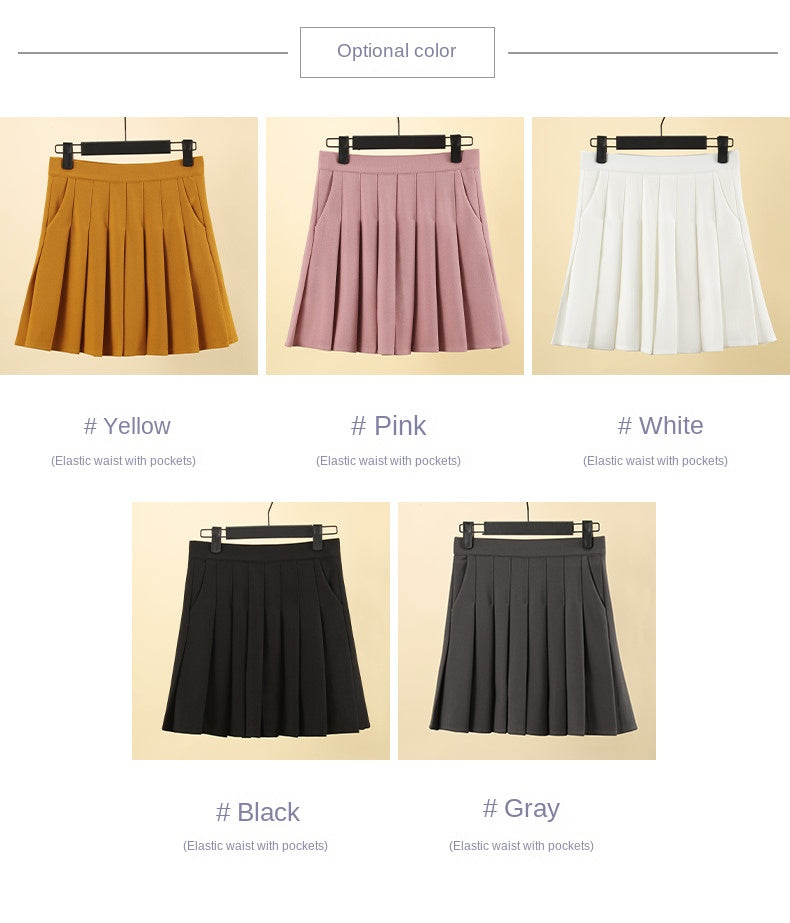 Pleated Skirt with Pockets 