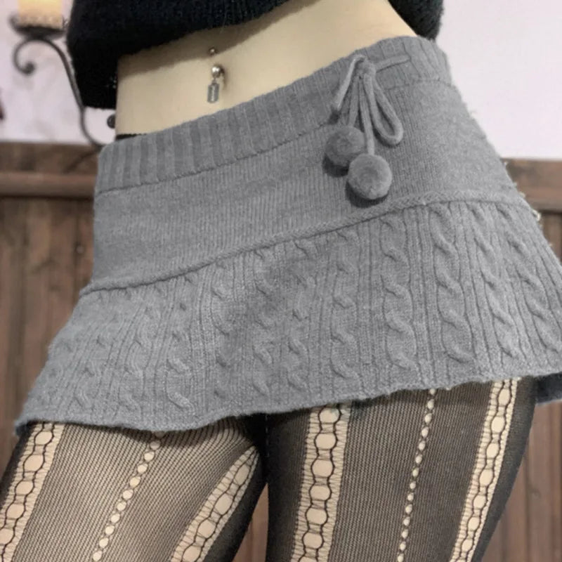 Allukasa - Twist Wool Woven Skirt