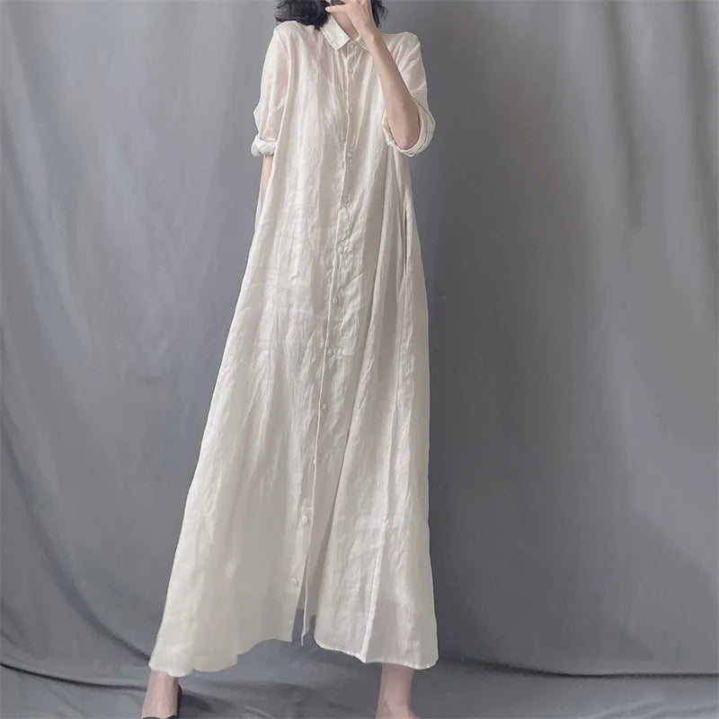 Biglargi - Oversized Long Shirt Dress 