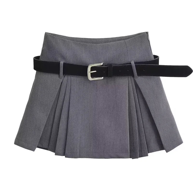 WTempo - Preppy Style Pleated Skirt