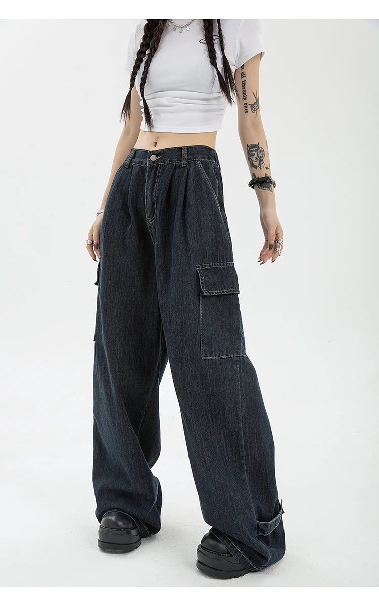 Blue Vintage Wide Leg Jeans