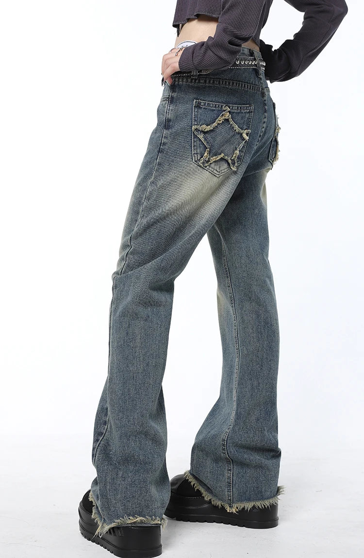 Blue Star Wide Leg Jeans