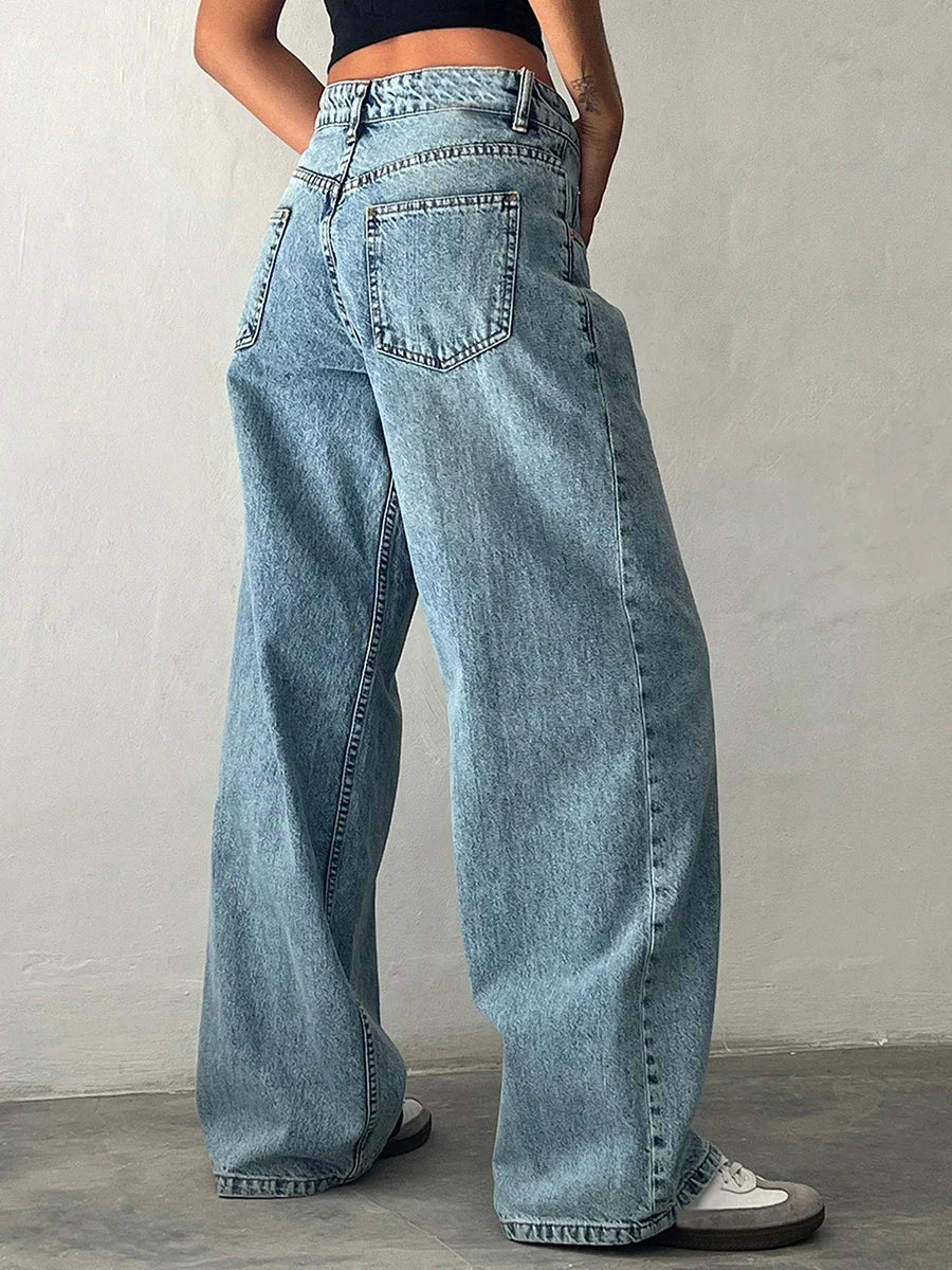 hirigin - Y2K Vintage Low Rise Baggy Jeans