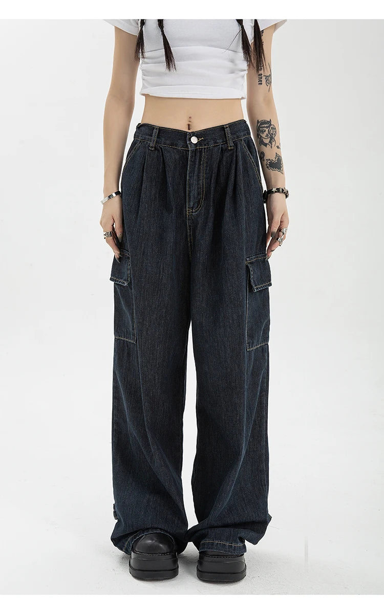 Blue Vintage Wide Leg Jeans