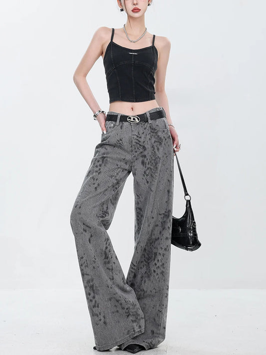 Y2K Jeans - High-Waisted Baggy Wide-Leg Pants