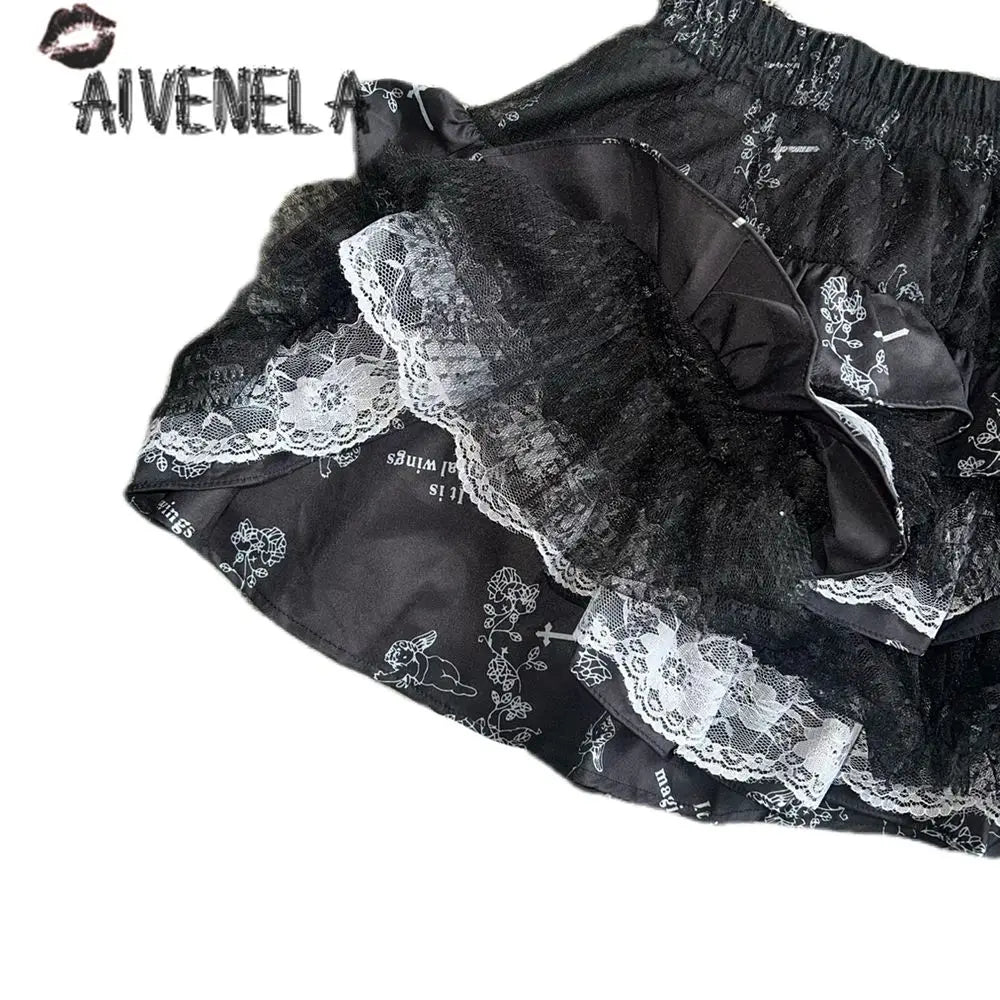 Aivenela - Lolita Gothic Layered Skirt