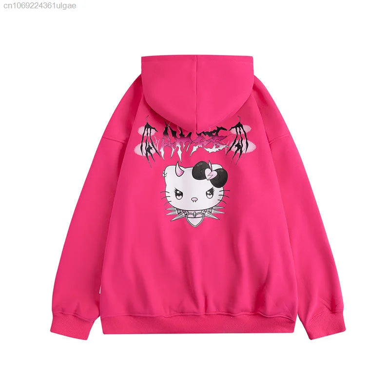 Miniso - Hello Kitty Cute Devil Zipper Sweatshirt