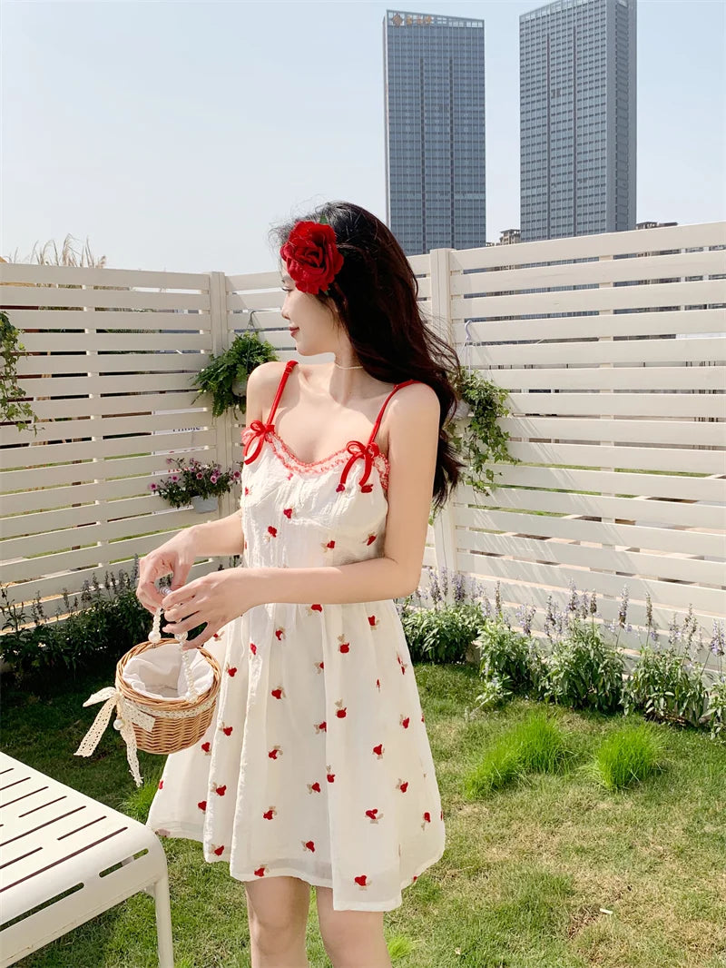 YIN MI SHOW - Sweet Summer Backless Bow Dress