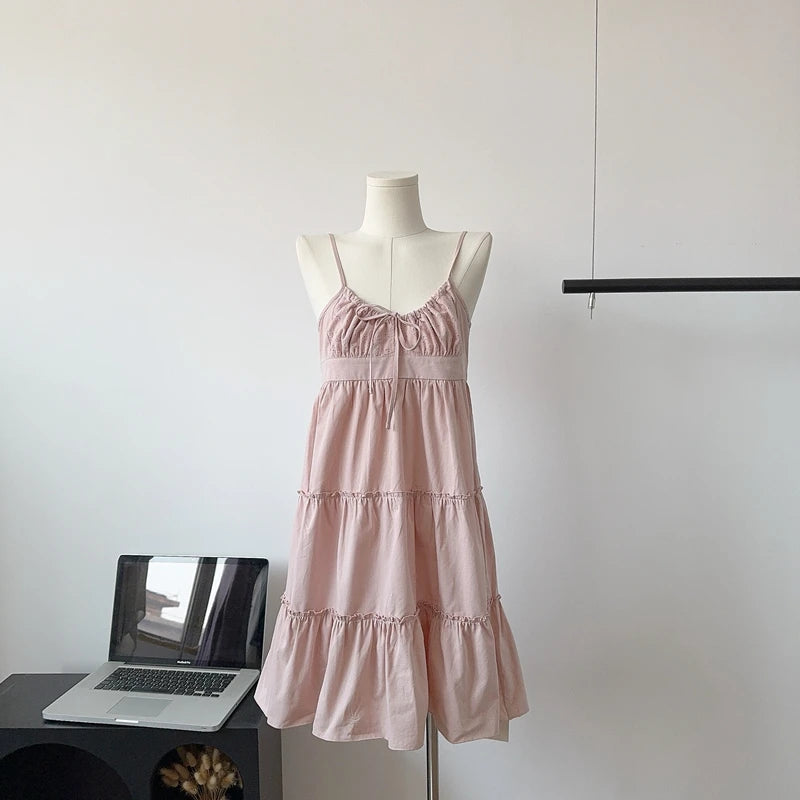 Pink Spaghetti Strap Dress