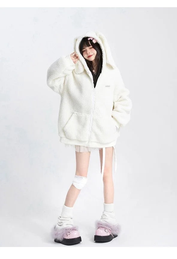 Rabbit Ear Plush Jacket