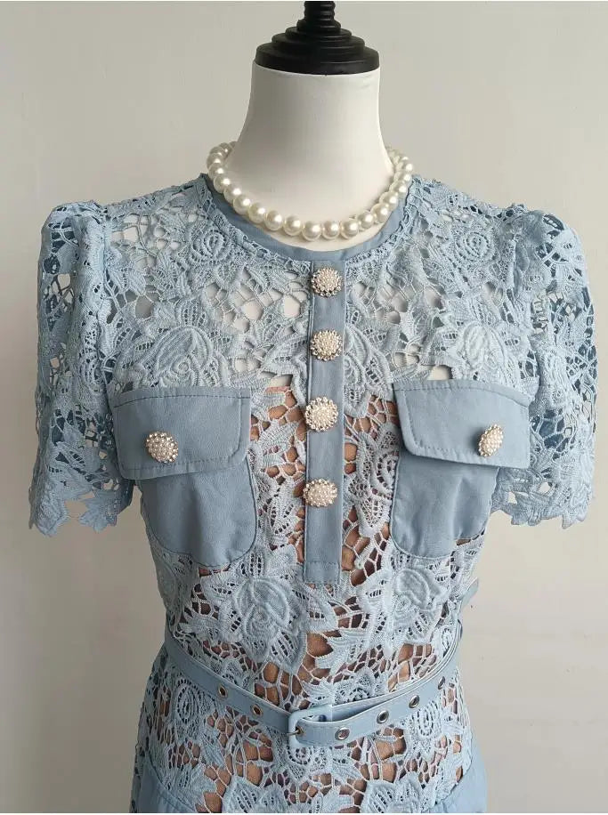 jamerary - Lace Dress with Embroidery