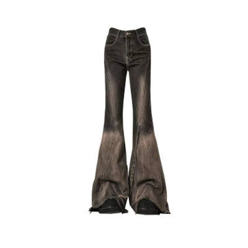 Brown &amp; Black Flare Jeans