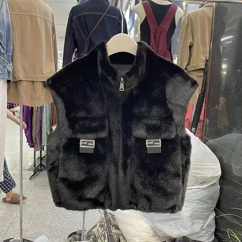 Korejpaa - Mink Fur Vest 