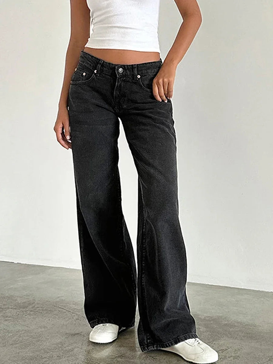 hirigin - Y2K Vintage Low Rise Baggy Jeans