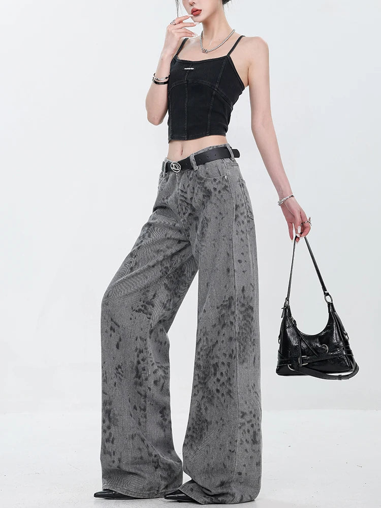 Y2K Jeans - High-Waisted Baggy Wide-Leg Pants