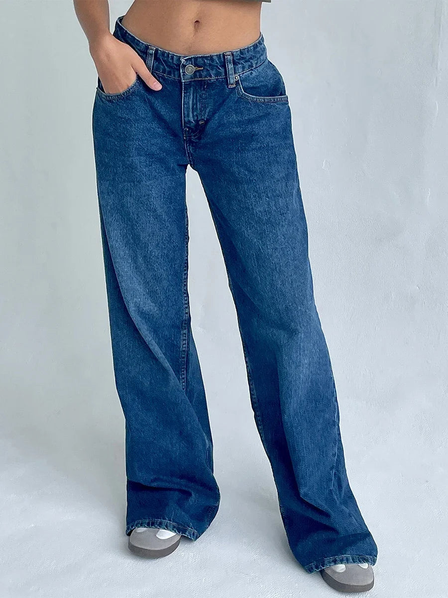 hirigin - Y2K Vintage Low Rise Baggy Jeans