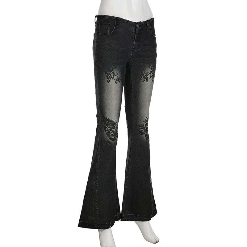 CIBBAR - Y2K Flare Jeans