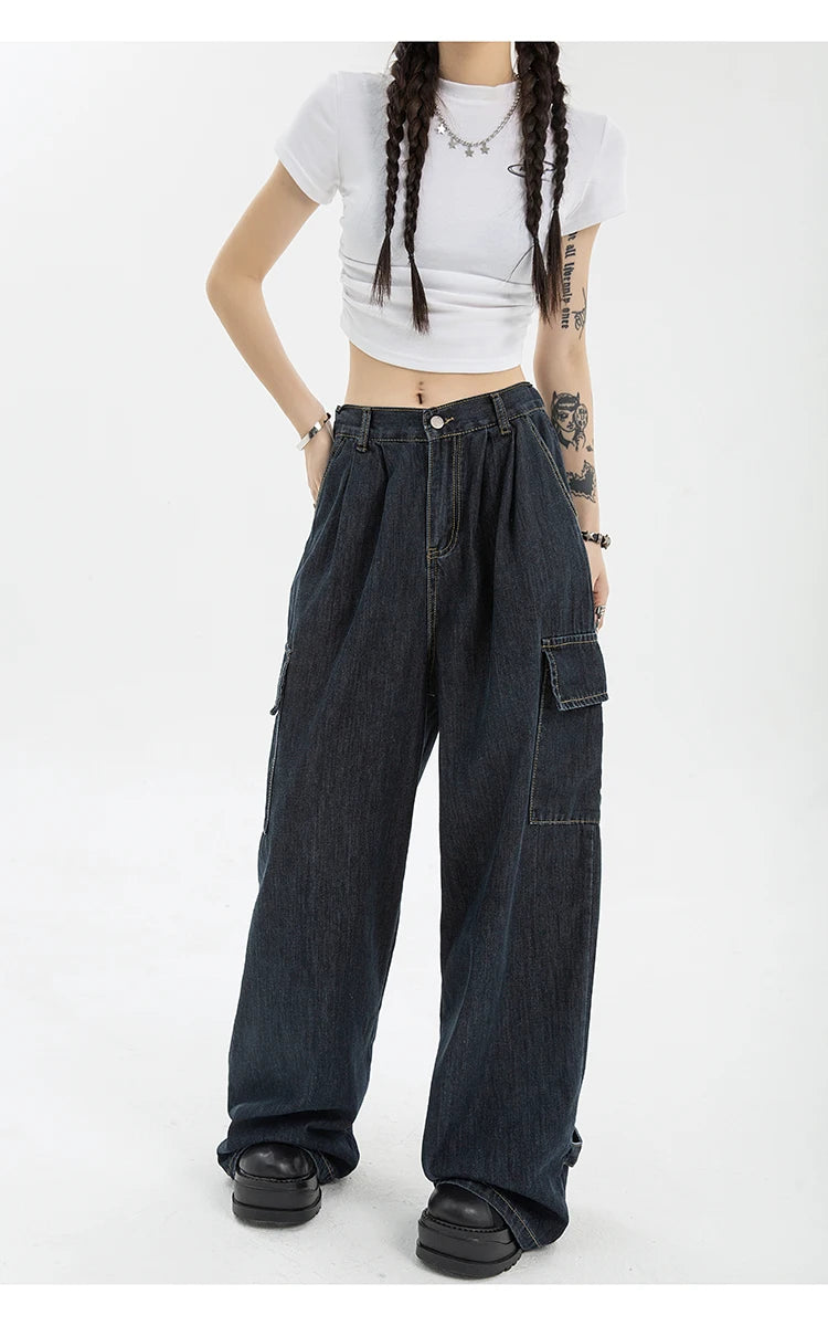 Blue Vintage Wide Leg Jeans