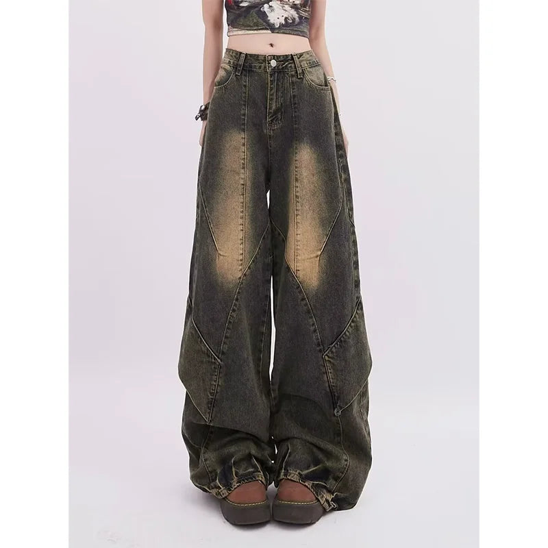 Baggy Jeans – Harajuku Y2K High-Waist Wide-Leg Denim Pants