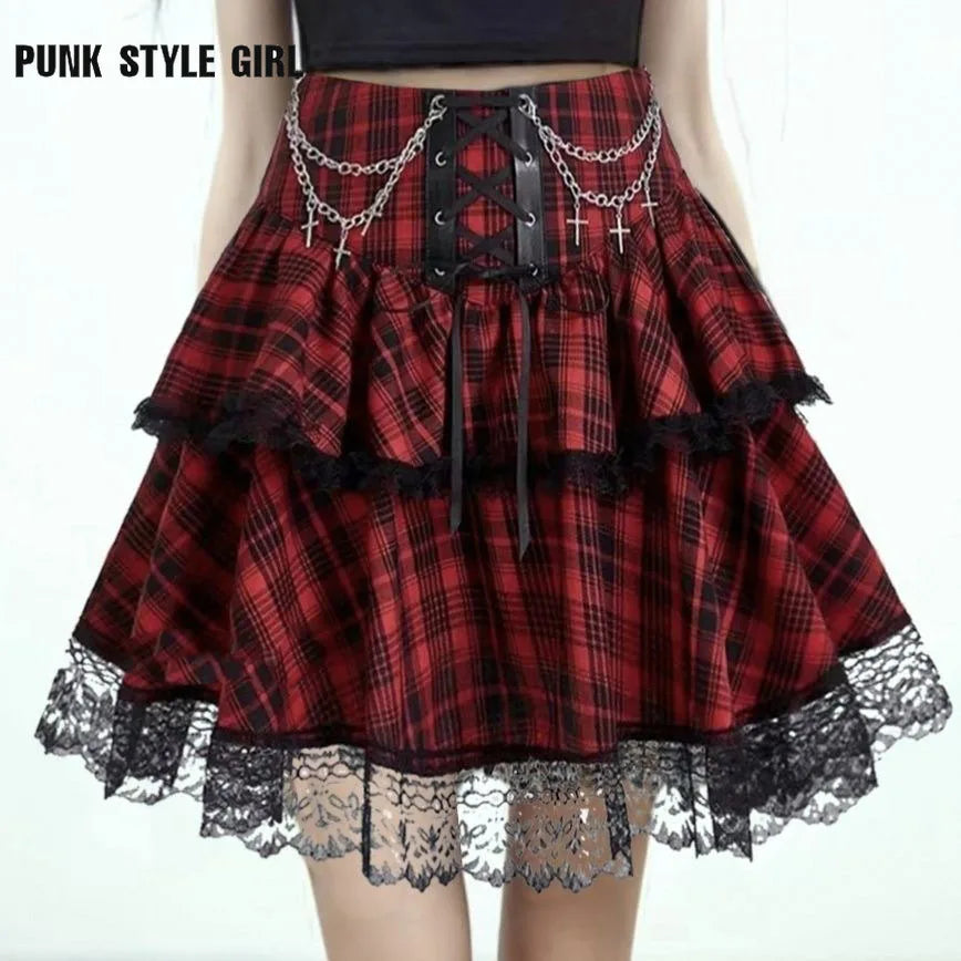 Plaid Punk Rock Y2K Mini Skirt