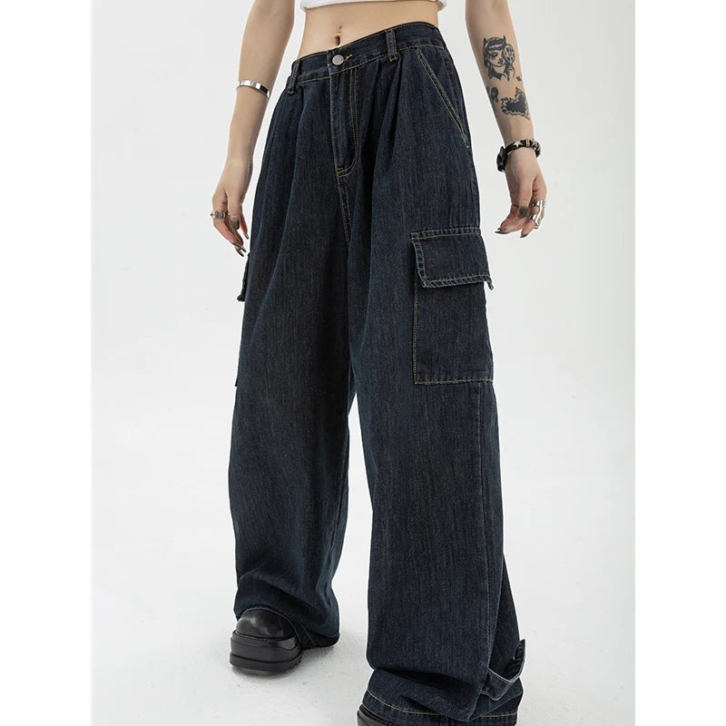 Blue Vintage Wide Leg Jeans