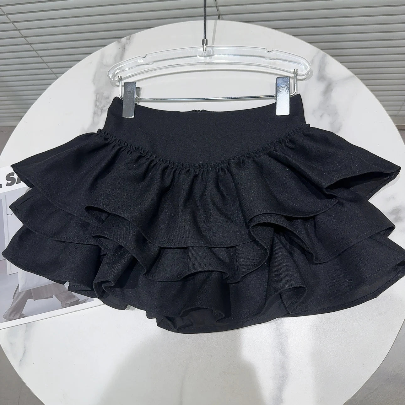 PREPOMP - Multi-Layer Ruffled Mini Skirt 