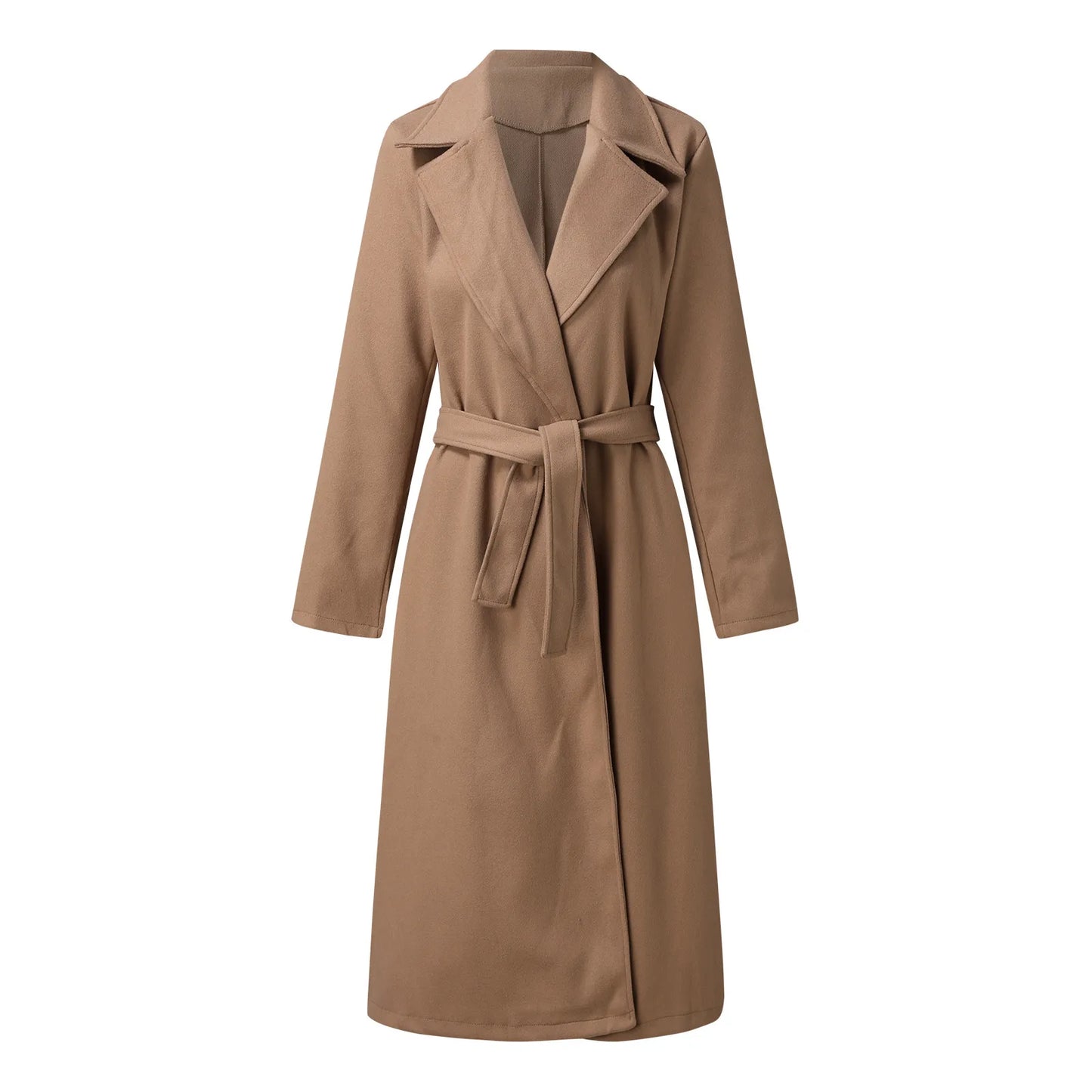 ZOMAXIUJEE - Faux Wool Trench Coat 