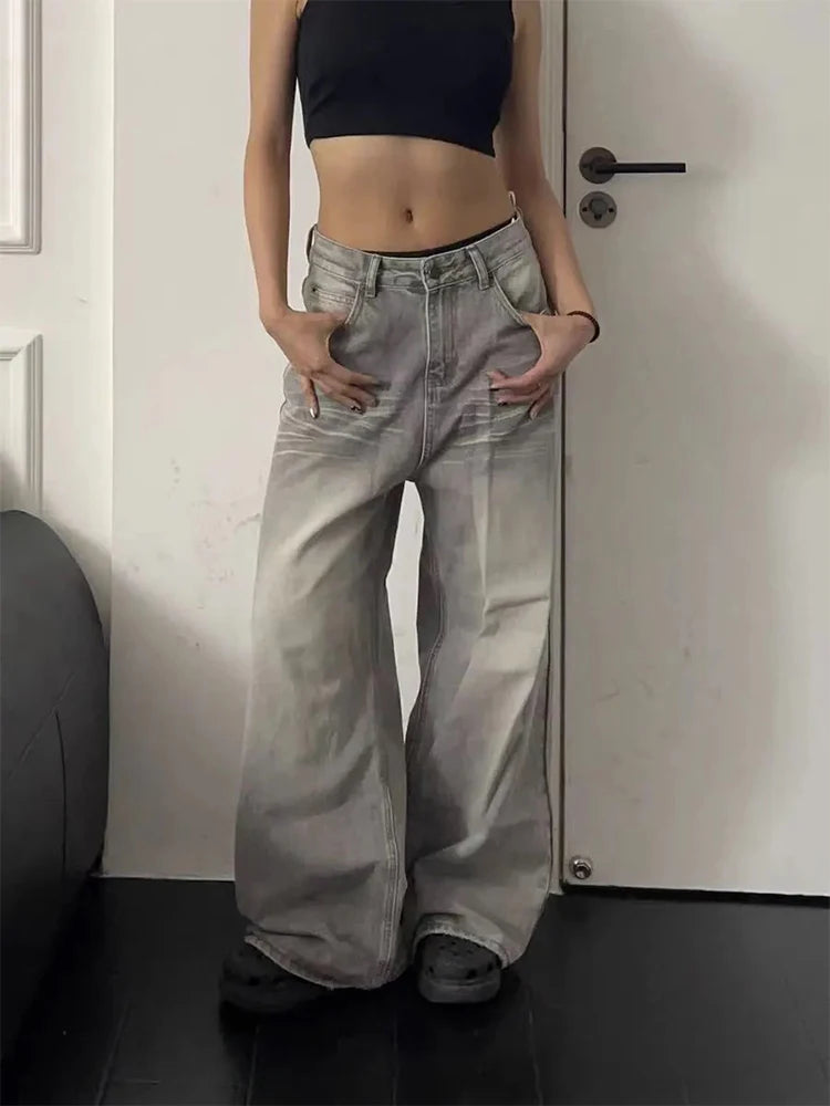 High Street Retro Y2K Baggy Denim Trousers 