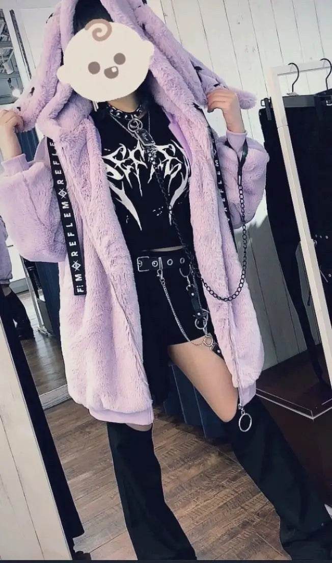 Rabbit Ear Plush Jacket