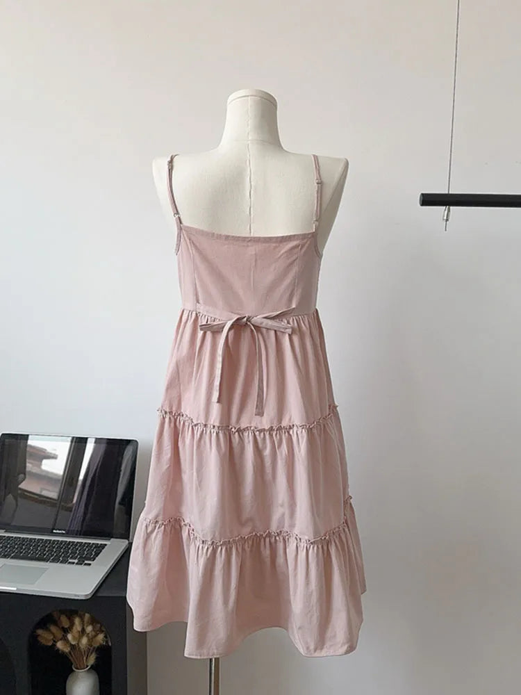 Pink Spaghetti Strap Dress