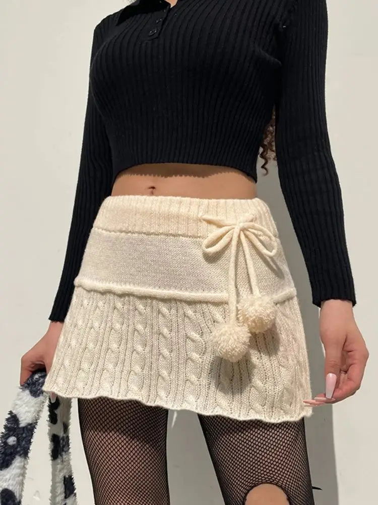 Allukasa - Twist Wool Woven Skirt